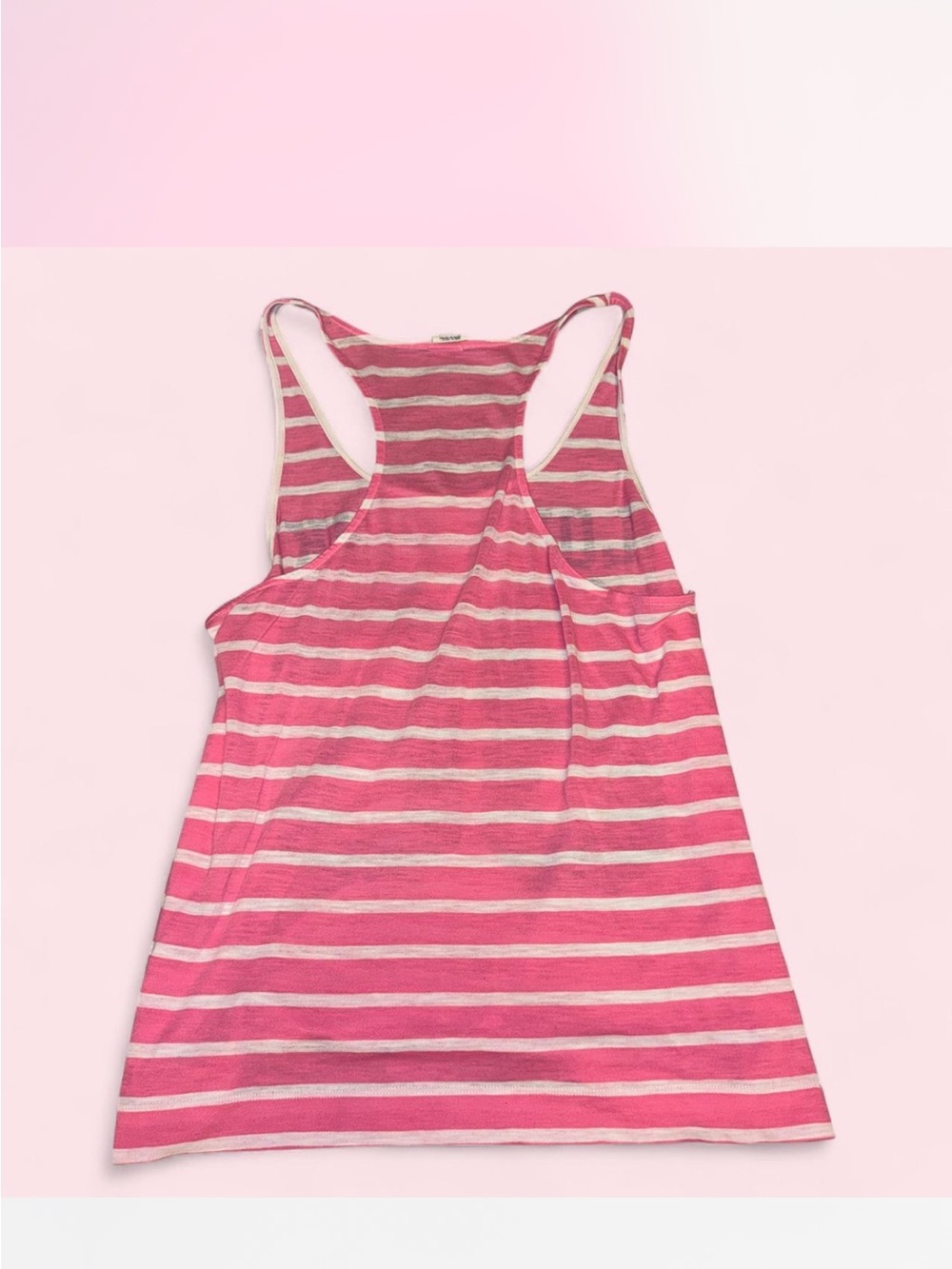 Y2K Victoria's Secret Pink Striped Tank with 'LOVE PINK 86' Print - Picture 4 of 4
